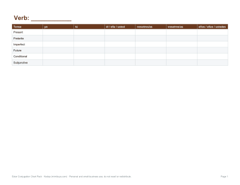 Preview of the first page of Blank chart (PDF/DOCX)